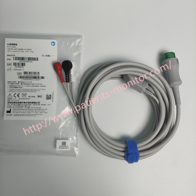 EA6231B PN 040-000965-00 Mindray 12Pin 3-Lead ECG Cable, AHA,Snap